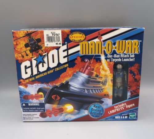 GI Joe ARAH Cobra Man-O-War Attack Sub with Lampreys Figure  2000 SEALED Hasbro - $37.74