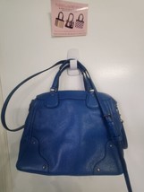 Coach Mickie Grain Leather Satchel Bag F34040 Beautiful Blue Purse Handbag - £70.61 GBP