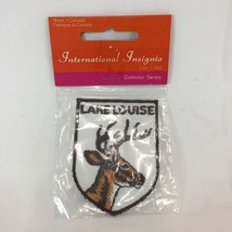 New Vintage Patch Badge Emblem Souvenir Travel Sew On LAKE LOUISE Deer Wildlife - $19.78