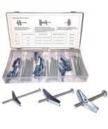 18PC Wing Toggle Bolt Assortment Snap open Action Zinc Plated Steel Cons... - $332.28 MXN