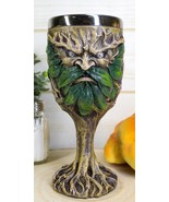 Myths &amp; Legends Mysterious Forest Spirit Greenman Deity Wine Goblet Chal... - $41.15 CAD