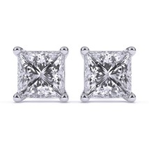 0.25 Ct Natural  Diamond  SI Clarity Square Shape Solitaire Studs. - £319.45 GBP