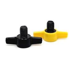 3/8&quot;-16 x 1/2&quot; Thumb Screw T Bolts Plastic Butterfly Knob Black or Yellow Packs - £8.50 GBP+