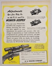 1947 Print Ad Weaver Rifle Scopes Models K 2.5 &amp; K4 Made in El Paso,Texas - $9.88