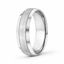 ANGARA Satin Finish Comfort Fit Wedding Band with Beveled Edges in 14K Gold - £677.30 GBP