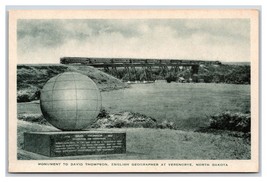 David Thompson Monument Verendrye North Dakota ND UNP Albertype Postcard R9 - £2.28 GBP