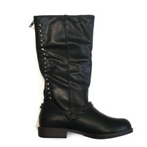 Hailey Jeans Co Womens Pull On Back Zipper Riding Boots Classic Black Size 6.5 - £17.64 GBP