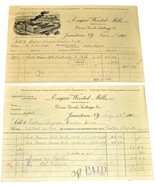 2 1901 EMPIRE WORSTED MILLS Jamestown NY Antique Billheads Receipts Dres... - $11.99