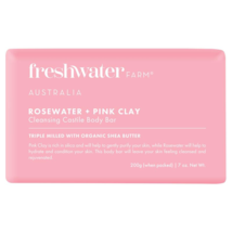 Freshwater Farm Australia Rosewater + Pink Clay Cleansing Bar 200g - £53.74 GBP