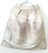 New Simply Styled Missy Jacquard Gold And Silver Shimmer Sears Holiday Skirt - £17.82 GBP