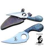 7&quot; BoneCollector MINI Full Tang Black Bone Skinning Hunting Knife Leathe... - $38.35 CAD