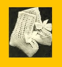 Infant&#39;s Knitted Booties 2. Vintage Crochet Pattern for Baby Shoes. PDF ... - $2.50