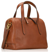 NWB Fossil Sydney Satchel Crossbody Brown Leather Handbag SHB1978210 Dust Bag FS - £94.93 GBP