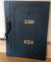 Vintage Green Embossed Scrapbook Album Empty W/ 18 Pages 8.5&quot; x 11.5&quot; Se... - $11.69