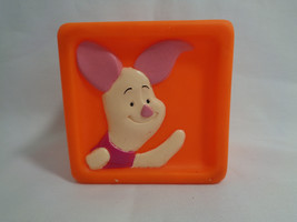 Disney Winnie The Pooh Replacement Piglet Rubber Squeak Orange Block Cube 2 1/2&quot; - £1.85 GBP