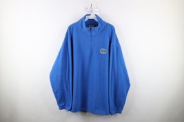 Vintage Mens XL University of Florida Half Zip Fleece Pullover Sweater Blue - £34.92 GBP