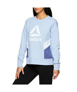Reebok Womens Journey French Terry Cropped Crew Sweatshirt, Blue Size Me... - $37.49 CAD