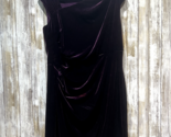 Lauren Ralph Lauren Women Dress size 16 Purple Velvet Midi Asymmetric B59 - $35.52