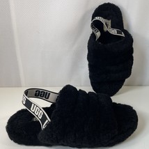 UGG Fluff Yeah Slide Sandals Womens 5 Black Slippers Slip-On Shoes Furry... - €16,87 EUR