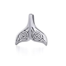 Jewelry Trends Celtic Spiral Whale Tail Silver Pendant - £45.77 GBP