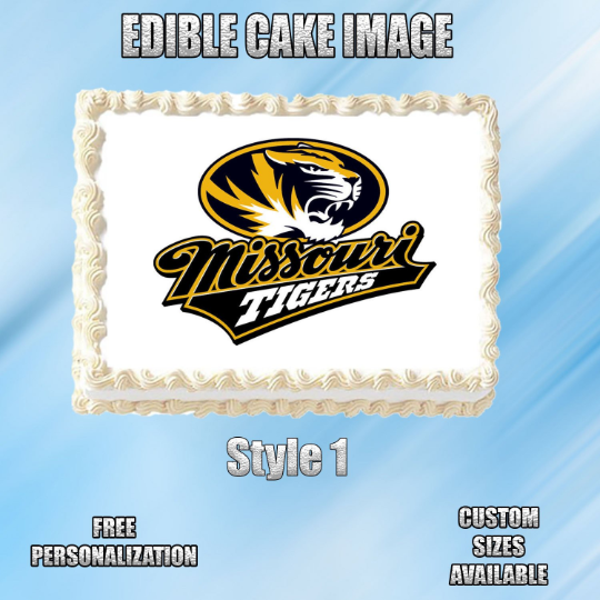 Missouri Tigers Edible Image Topper Cupcake Frosting 1/4 Sheet 8.5 x 11&quot; - $11.75