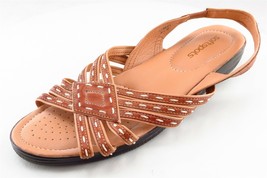 Softspots Slingback Sandals Brown Leather Women Shoes Size 8.5 Medium - £15.60 GBP