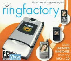 NEW Ringfactory Cell Phone Ring Factory Tone Making PC Software Windows Vista/XP - £6.00 GBP