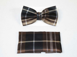 Men&#39;s Fancy Bow Tie/Hankie Set By J.Valintin Soft Microfiber Silky JVBT-32 - £19.64 GBP