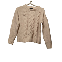 American Eagle Outfitters Womens Pullover Sweater Beige Long Sleeve Jewe... - £10.08 GBP