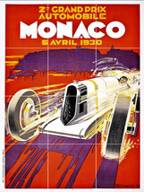 grand prix monaco 1930 vintage racing poster ceramic tile mural backsplash - £45.96 GBP+