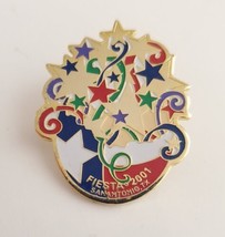 Limited Edition FIESTA PIN 2001 San Antonio Texas Official Gold Tone 1.5&quot; - £11.65 GBP