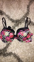 Victoria&#39;s Secret Kimono Floral Asian Embellished Lined Push-Up Padded Bra 34DD - £15.95 GBP