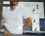 Nautica ~ Men&#39;s 3-Pack T-Shirts V-Neck Undershirts White ~ M (38-40) - $26.42