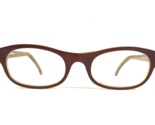 Vintage la Eyeworks Eyeglasses Frames REVA 757 Brown Red Rectangular 48-... - $65.36