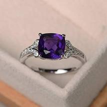 Arenaworld 925 Sterling Silver 7 Carat Amethyst Stone Octagon Shape Anti... - £40.15 GBP