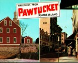 Doppio Vista Greetings From Pawtucket Rhode Island Ri Unp Cromo Cartolin... - $4.05