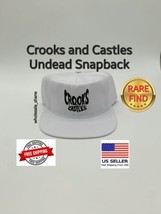 Crooks &amp; Castles White UNDEAD 6 Panel Adjustable Snapback Cap Hat NWT - £17.17 GBP