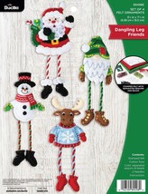 Bucilla Felt Applique 4 Piece Ornament Making Kit, Dangling Leg Friends,... - $12.57