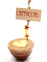 Figural Cappuccino Coffee Mug Hanging Christmas Ornament Coffee Lover Gift NWT - £6.68 GBP