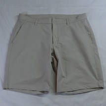 Under armour 38 x 10&quot; Khaki 1350071 UA Tech Heat Gear Golf Shorts - £25.06 GBP