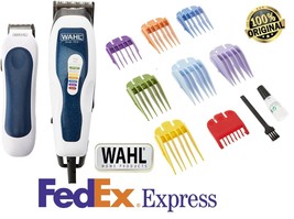 WAHL 1395 Color Pro Corded 15 Piece Hair Clipper Kit trimmer detailer 220V - £38.76 GBP