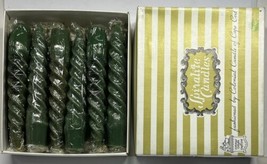 Vintage Colonial Candle of Cape Cod Twist 12 Candles 5.5” Pine Green Boxed - £15.53 GBP