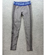 Gymshark Women&#39;s Gray &amp; Blue Leggings Sz S Activewear Workout Yoga - $242.63 MXN