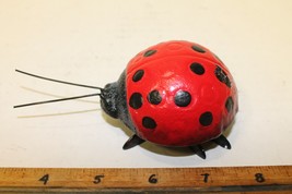 Cast Iron Ladybug Figurine or Paperweight Painted Garden Home Rustic Décor - £12.04 GBP