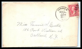 1895 US Cover - Ithaca, New York to Cortland, New York U9 - £2.35 GBP