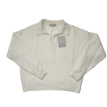 NWT Everlane The Alpaca Waffle-Stitch Polo Sweater in Snow Pullover M - $72.00