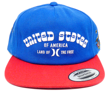 Hurley YUPOONG United States  Of America Land Of The Free Snapback Hat NEW - $297.88 MXN
