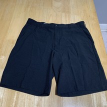 Izod Golf Shorts Mens Size 38 Black Chino Flat Front Casual Fit Pockets ... - $332.24 MXN