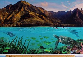 29&quot; X 42&quot; Panel Sea Turtles Fish Call of the Wild Digital Cotton Fabric D374.19 - £10.22 GBP
