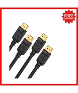 2-Pack 6 Ft DisplayPort Cables for 4K@60Hz Gaming &amp; Streaming - Latching... - €17,60 EUR
